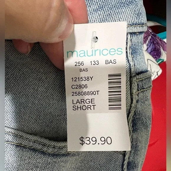 New NWT Maurice’s distressed high rise jeans jeggings denim flex L large short - Picture 11 of 11